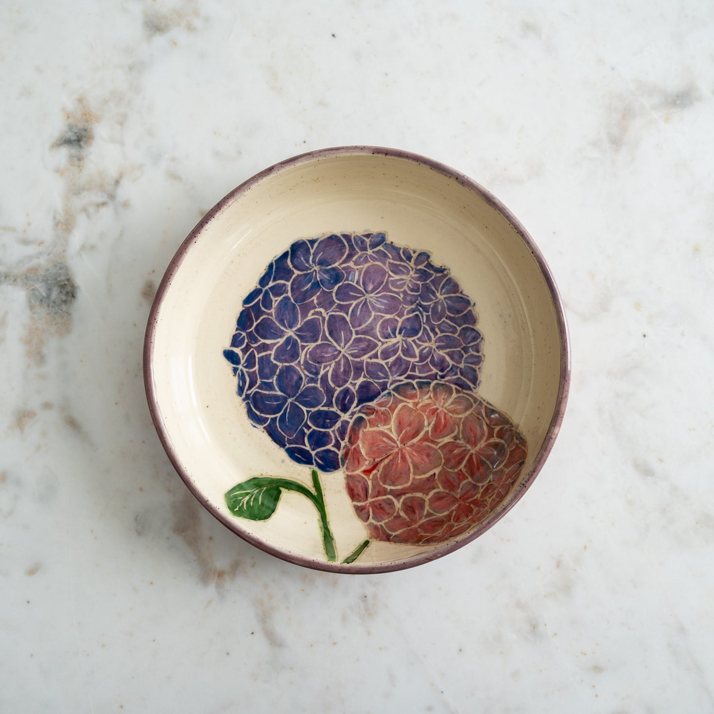 Flower Series 1 - Hydrangea Dog Bowl