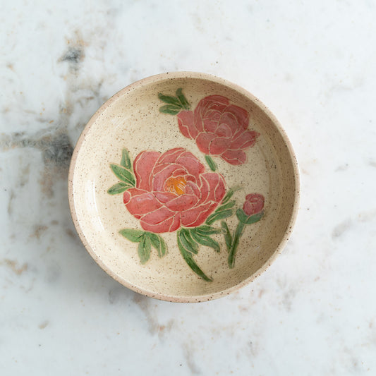 Flower Series 1 - Peony Dog Bowl