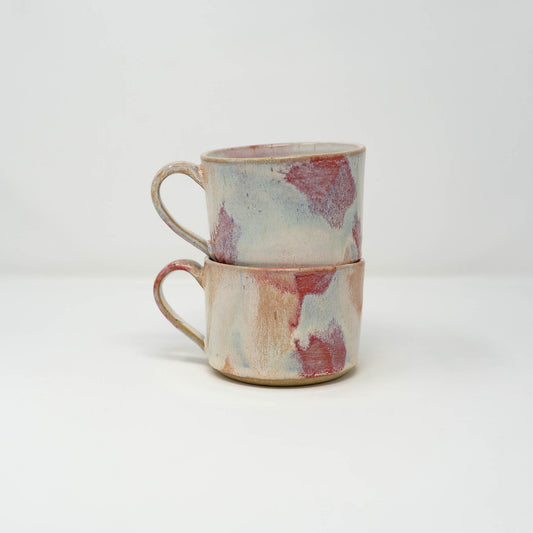 Pink Patchwork Watercolor Mugs