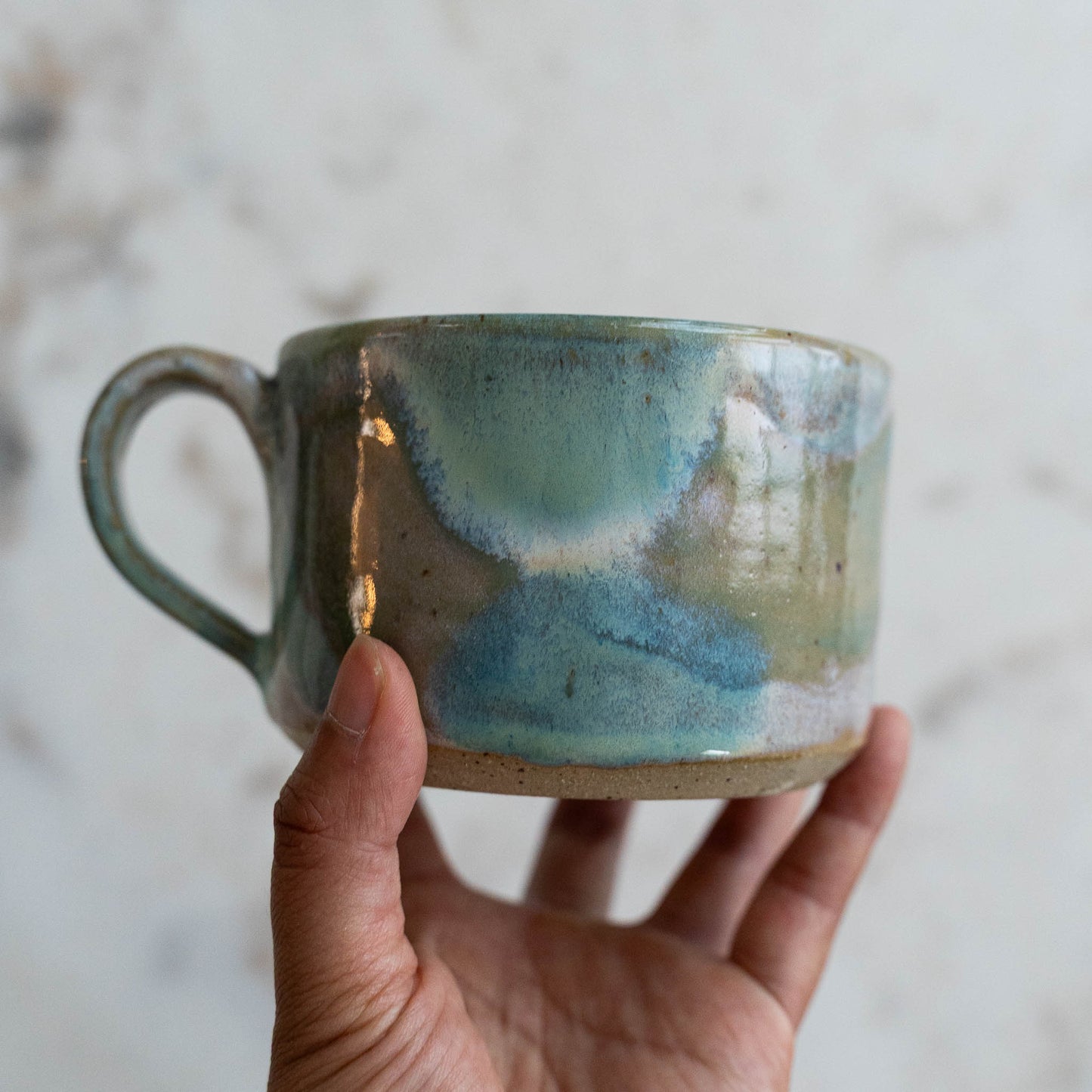 Blue Watercolor Patchwork Mugs