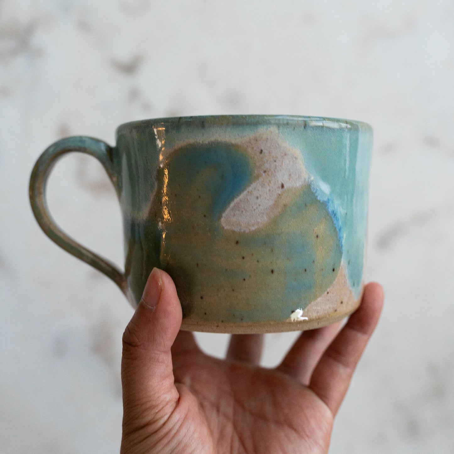 Blue Watercolor Patchwork Mugs