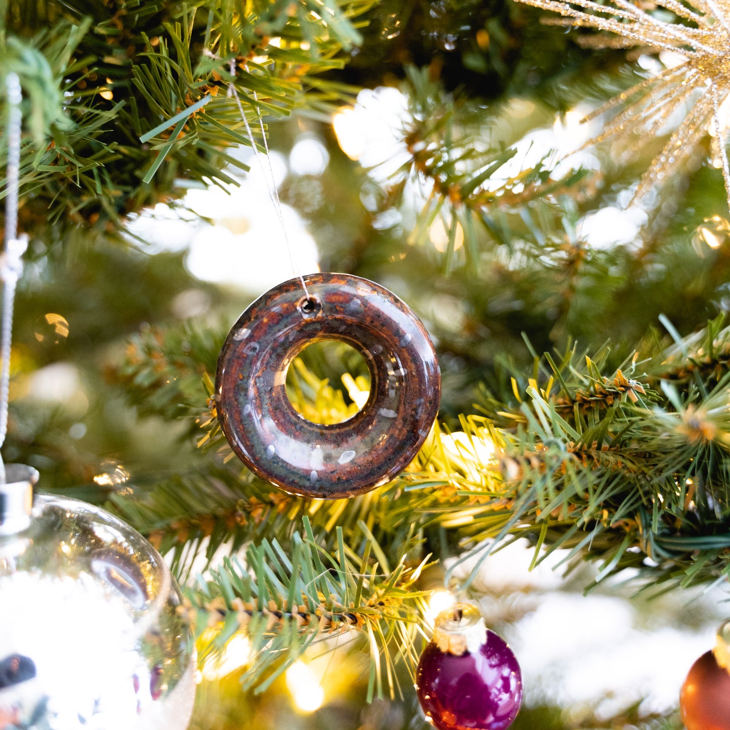 Mini donut ornaments